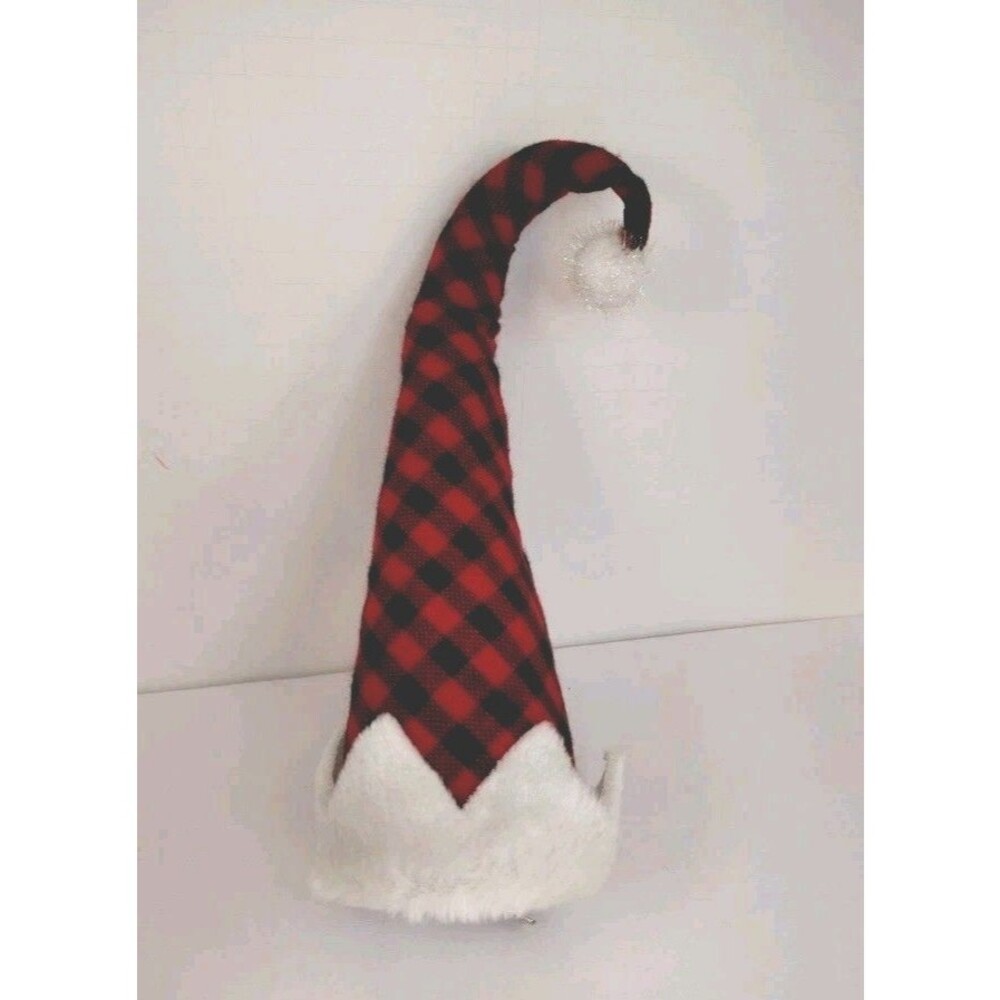 Santa Hat Hair Clip Buffalo Plaid Christmas Hat Hair Clip
